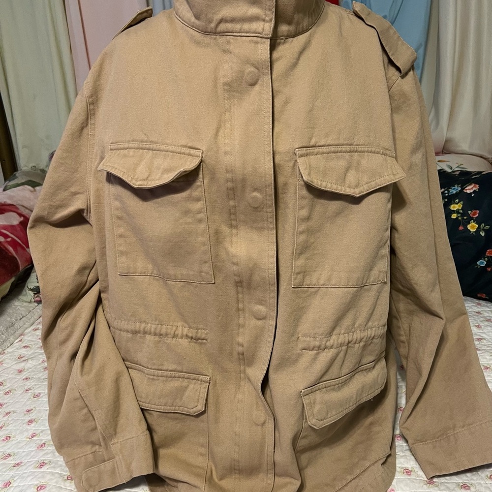 Men's Tan Utility Field Jacket - Picture 5 of 15